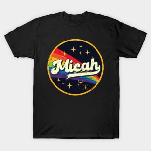 Micah // Rainbow In Space Vintage Grunge-Style T-Shirt